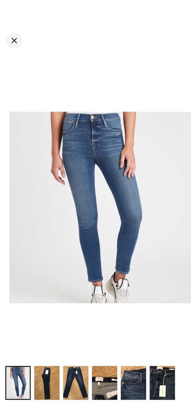 FRAME Le High Skinny Jeans Size 30 Hart Wash Blue Stretch Denim